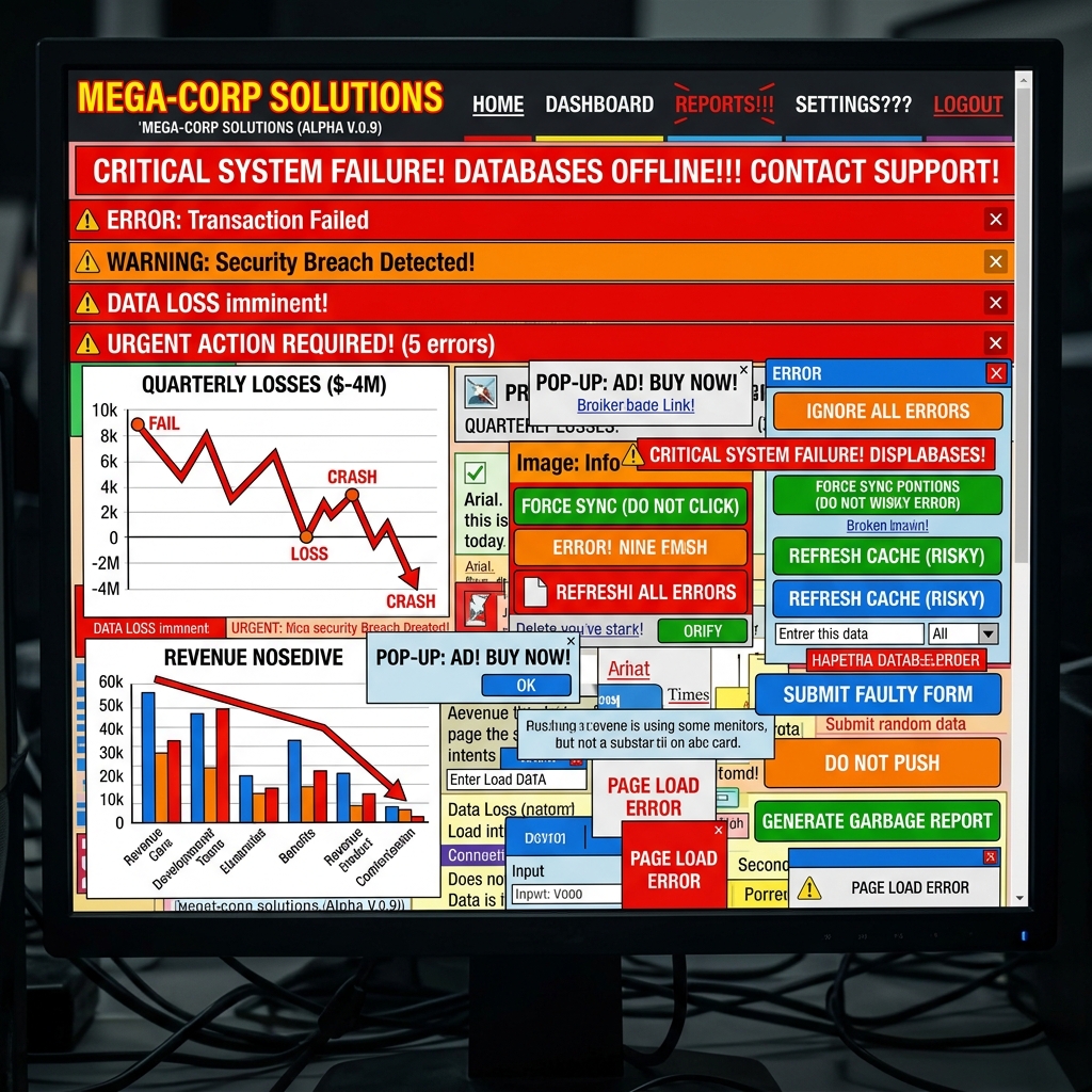 Web caótica antes de la transformación